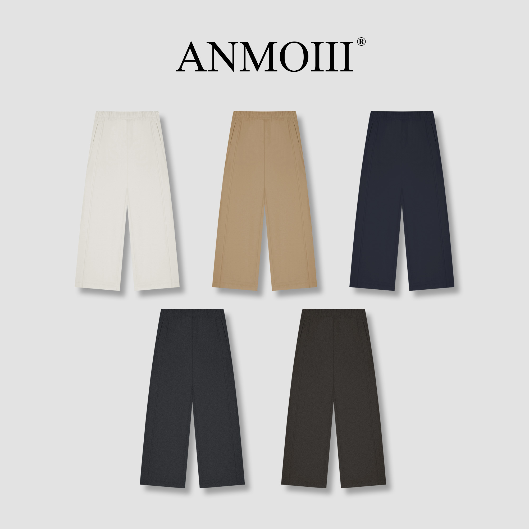 ANMOIII【羊驼绒直筒裤】秋冬百搭高腰保暖显瘦裤子女爆款2025新款