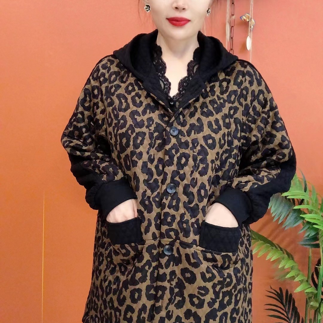 INS风通勤风连帽秋季厚款中长外套常规款女装洋气时尚休闲百搭