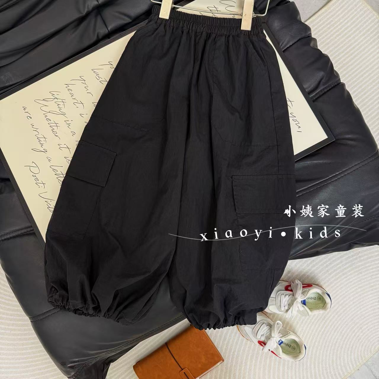 秋季新款男女儿童休闲百搭韩版棉工装裤运动裤休闲裤宽松