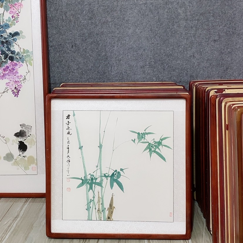 【闪购商品】国画书画作品带框65×65厘米