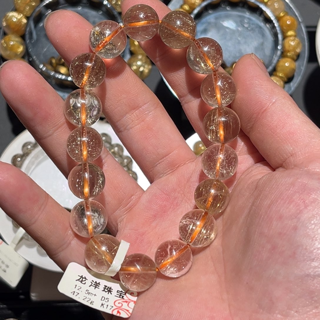 明***6水晶手链未镶嵌发晶