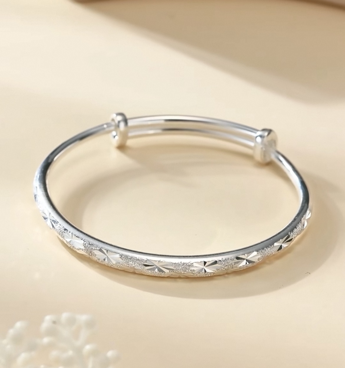 足银手镯 【推拉手镯】足银999.9 清库存带证书礼盒包装