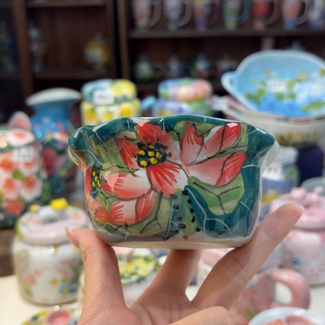 瓷片景德镇手绘高温釉下彩陶瓷茶具