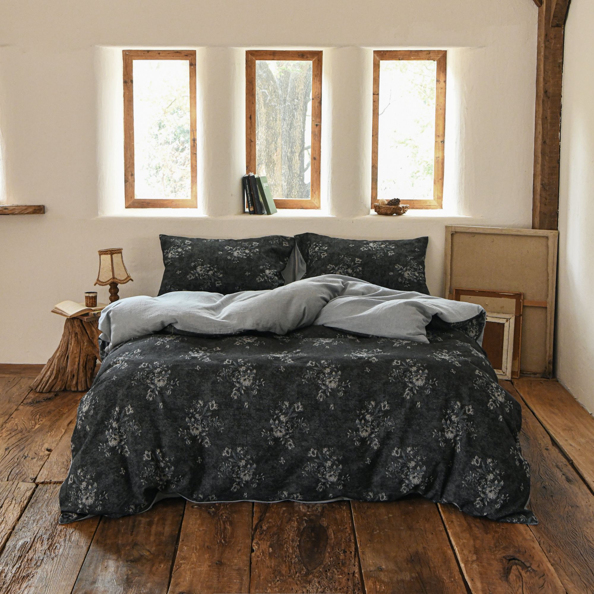 【冬被-飞花集-蓝-200】复古彩雕高定艺术被