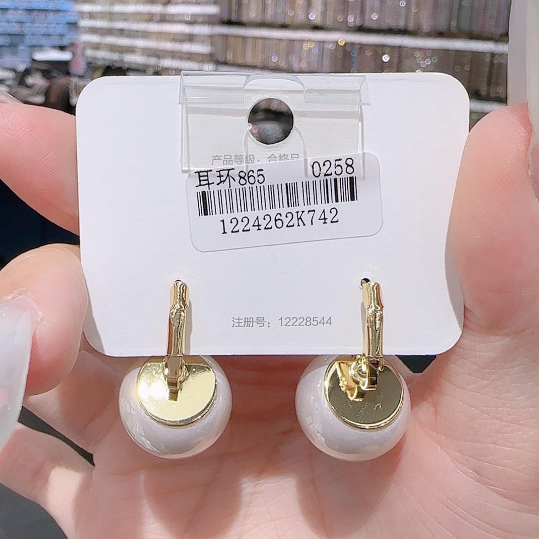 锆石铜合金925银耳环