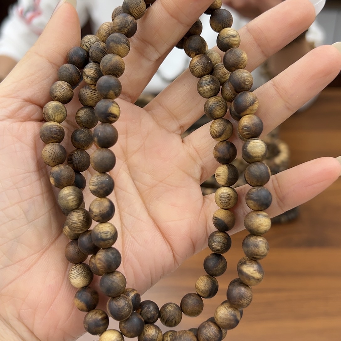 沉香沉香香囊沉香海南乌身0.8圆珠多圈多样性发一