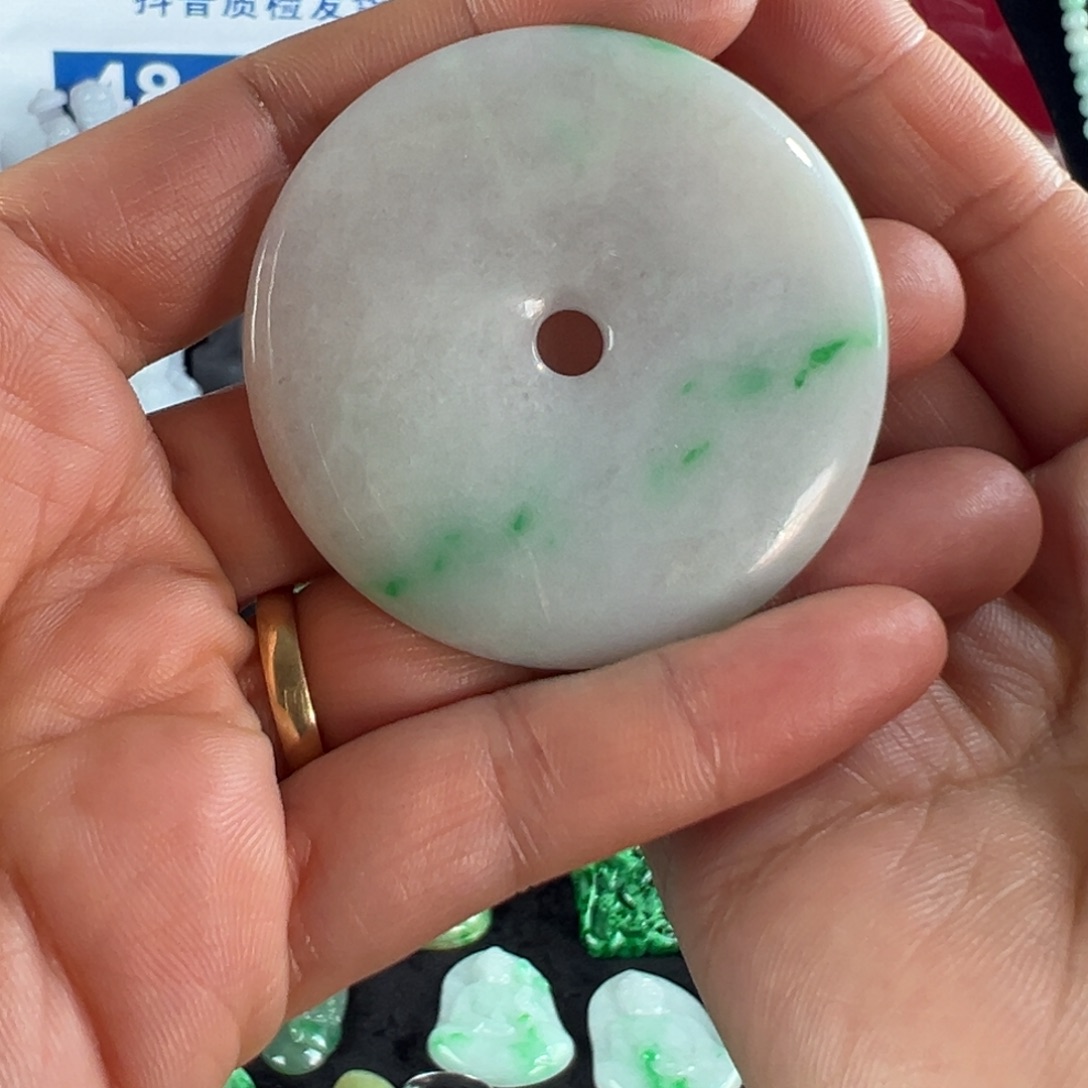 翡翠未镶嵌手镯天然翡翠挂件