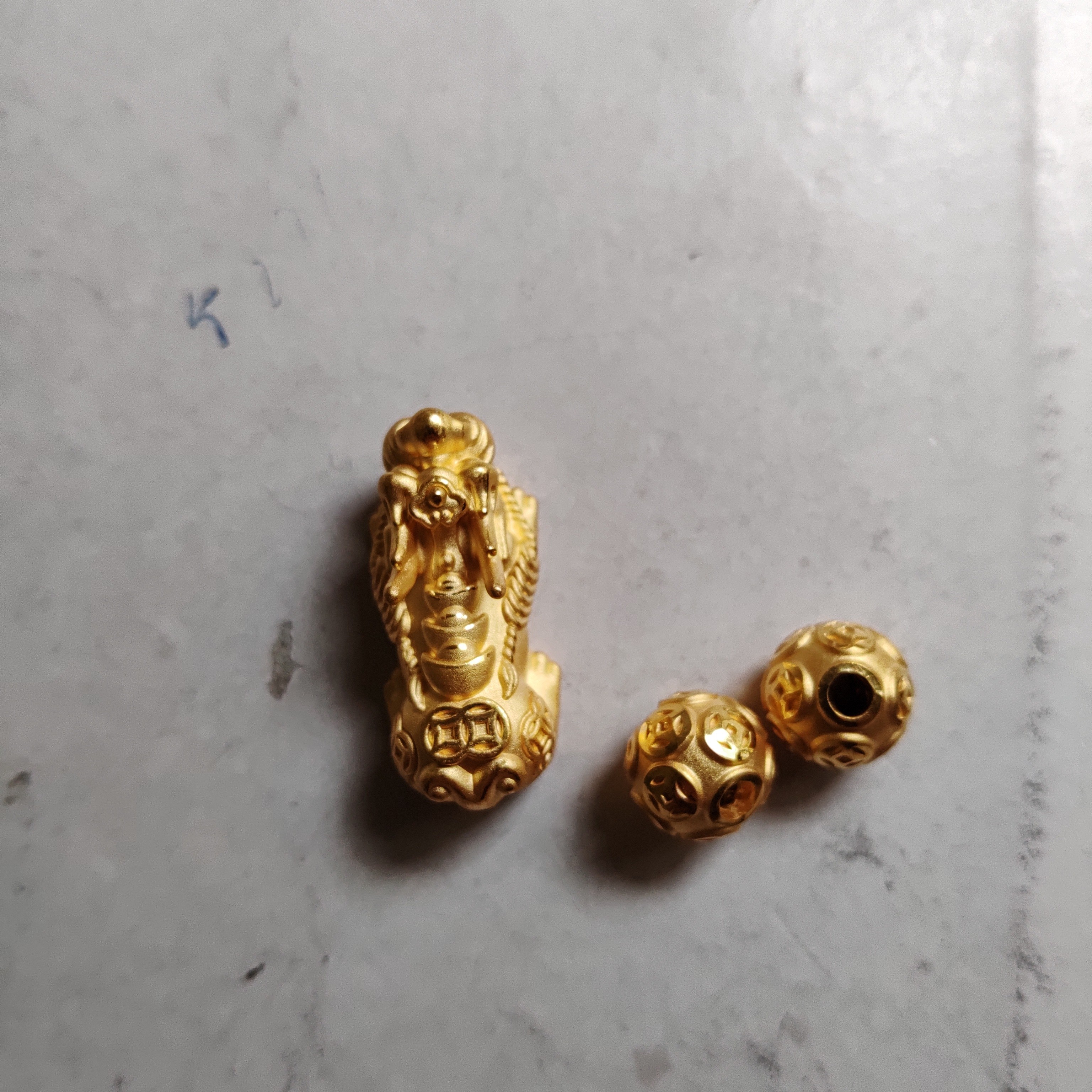 金元宝足金999貔貅珠子首饰