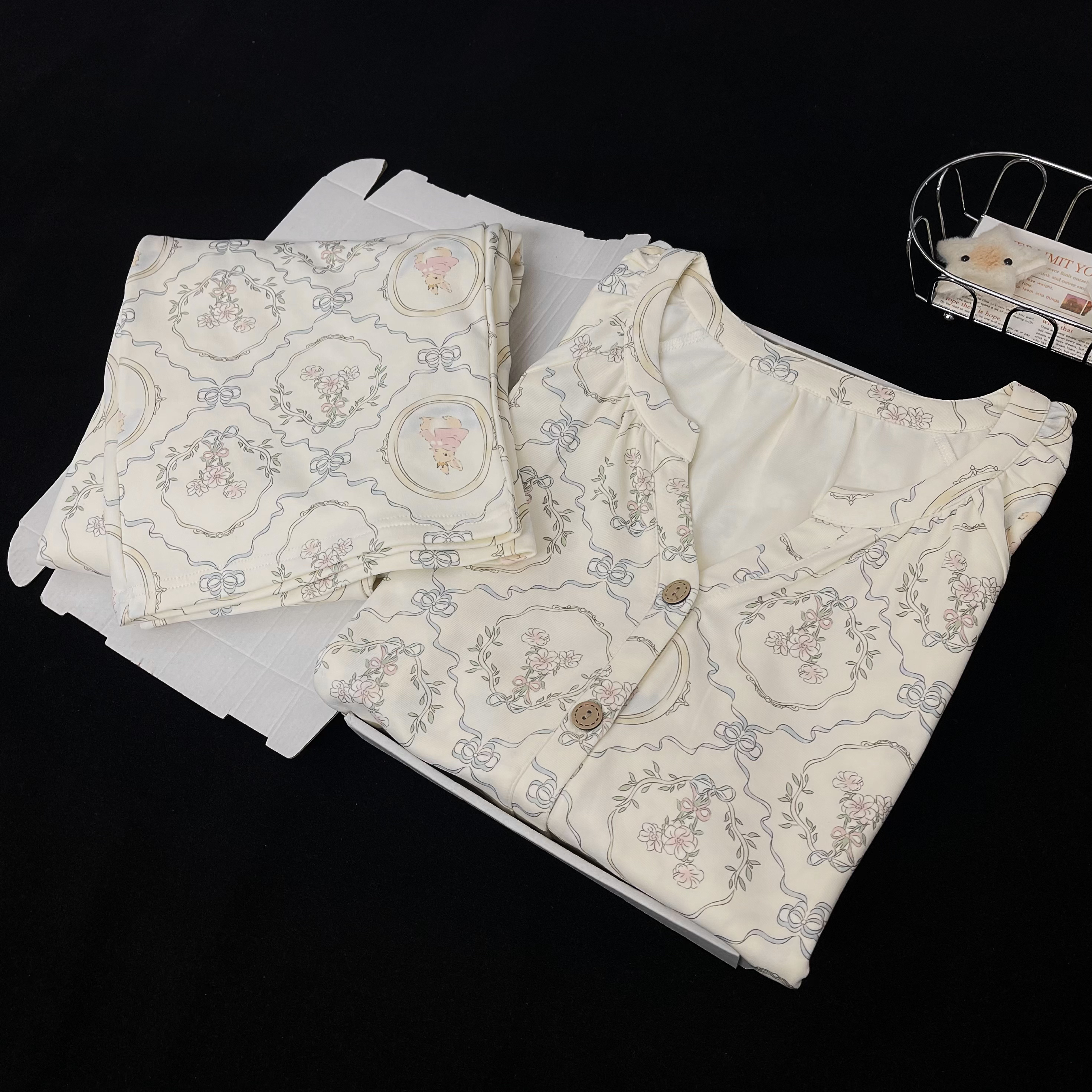 《纯棉带胸垫》孕妇睡衣待产月子服产后哺乳睡衣孕妇喂奶家居服产妇