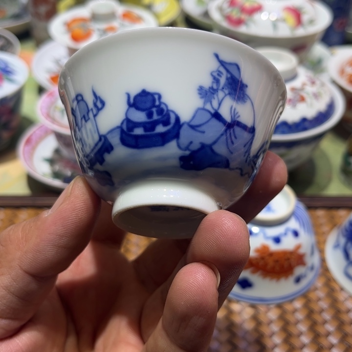 纯手绘精品盖碗杯