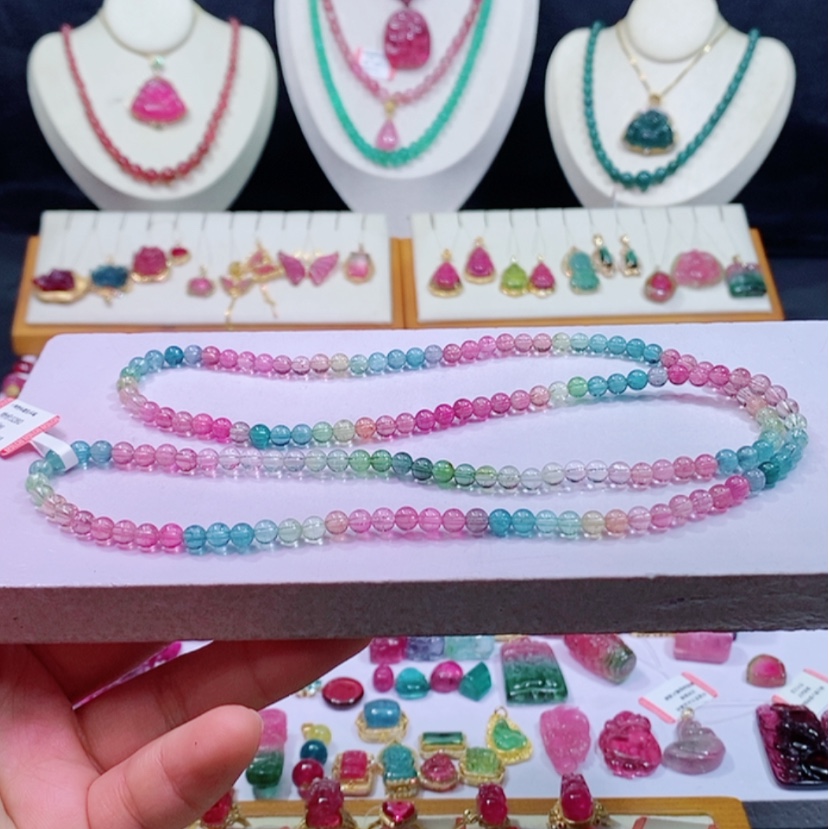 【闪购商品】碧玺碧玺m未镶嵌彩虹手链