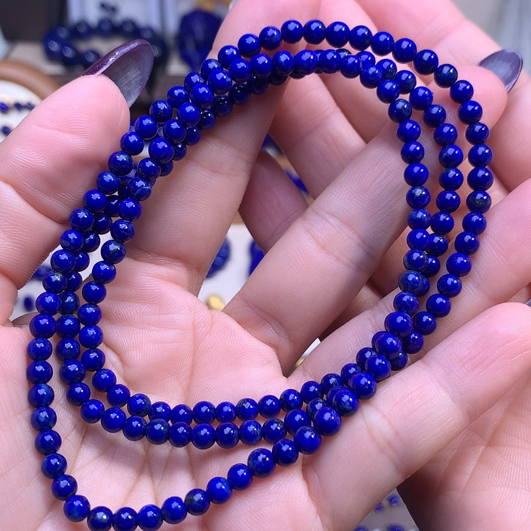 青金石未镶嵌4.5m长链