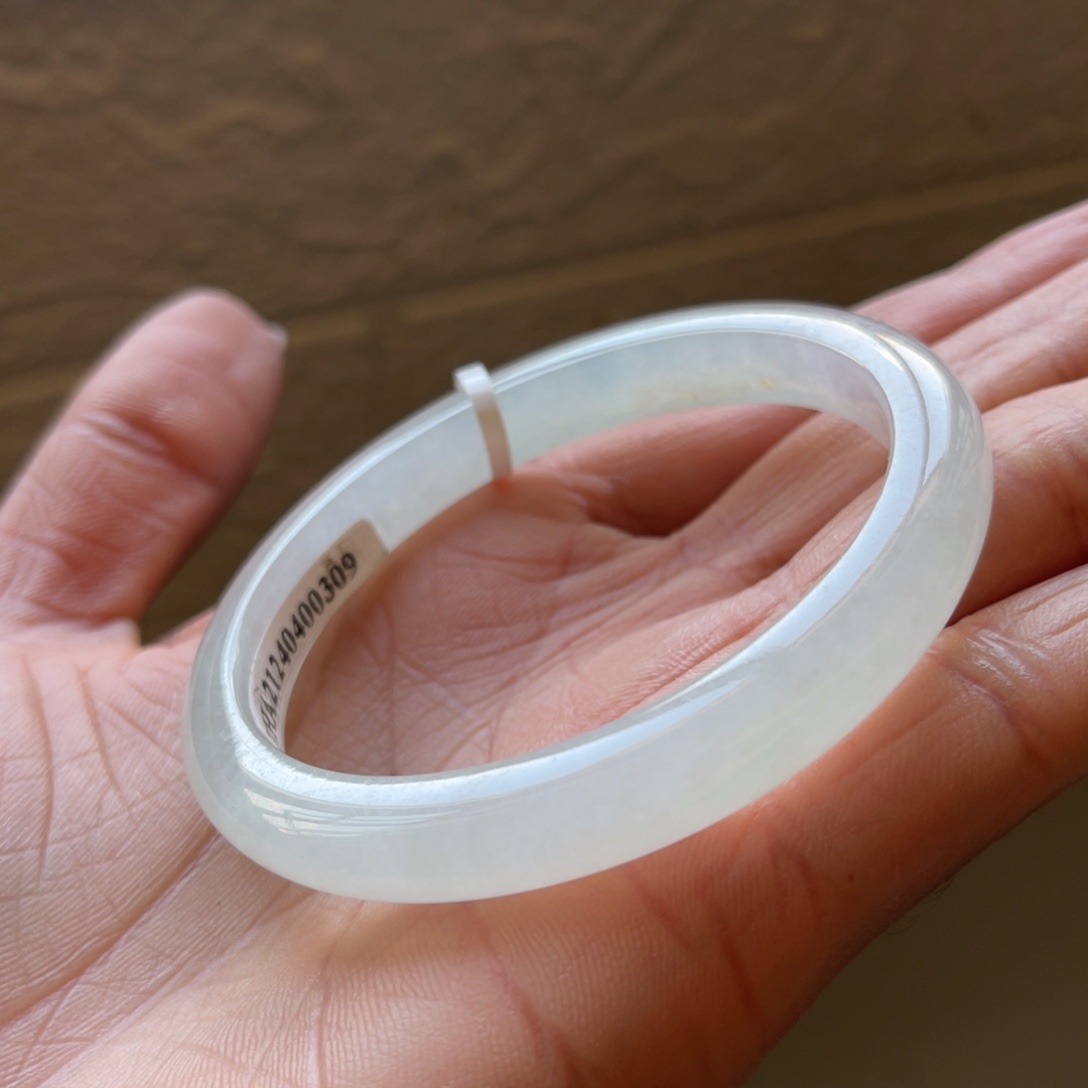 翡翠手镯未镶嵌53.7圈贵妃镯三天鉴赏期