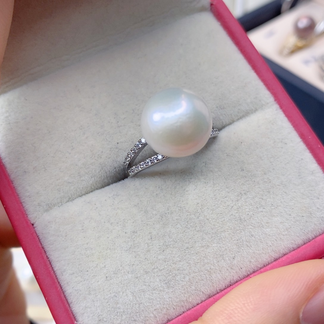 淡水珍珠戒指合金