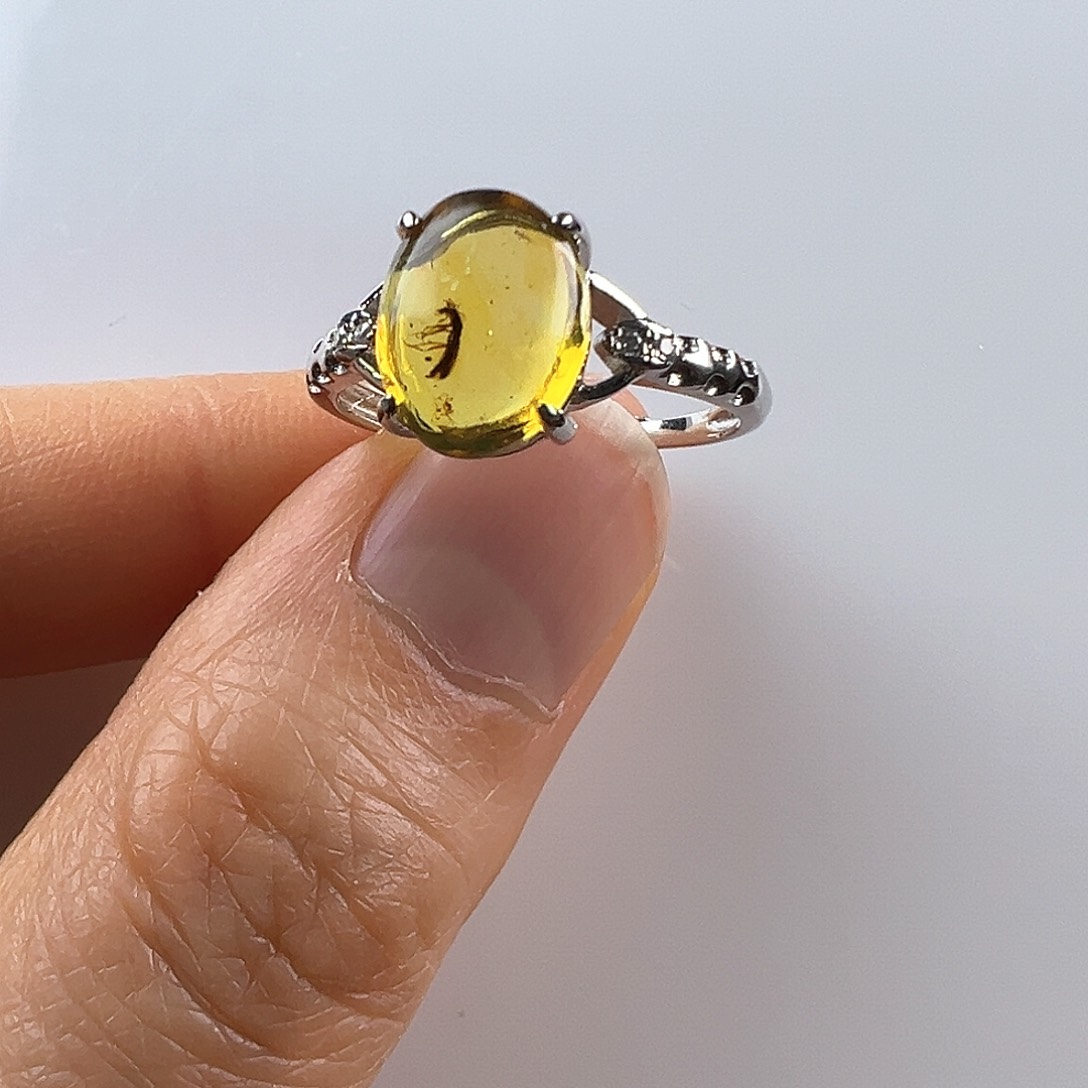 琥珀裸石未镶嵌琥珀虫珀