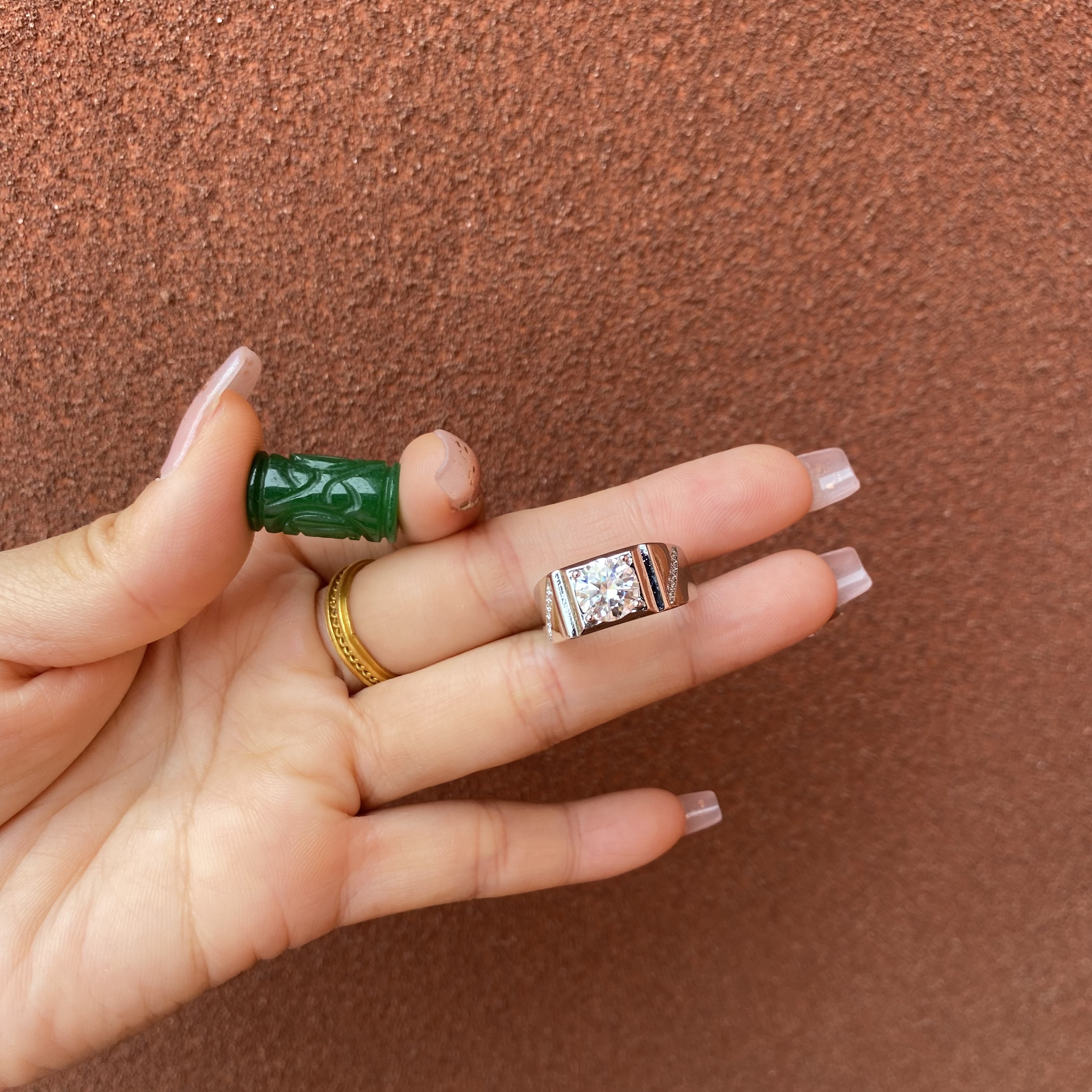 342-镶嵌长方形戒指