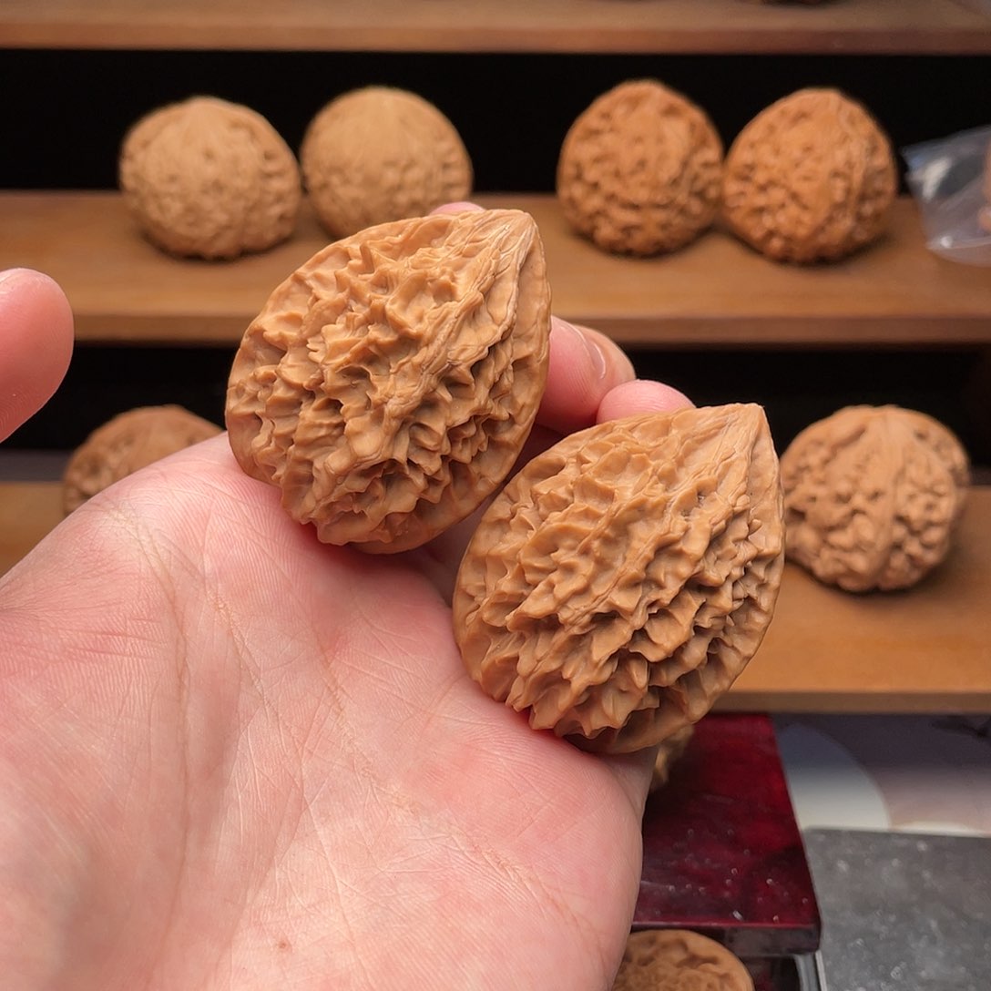 文玩核桃把件39头货招财鼠45克