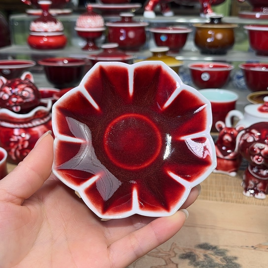 景德镇陶瓷红马坊杯垫