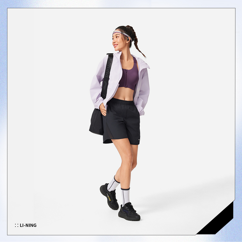 【2025新品】李宁健身系列女子冰感舒适防晒运动短裤AKSV442