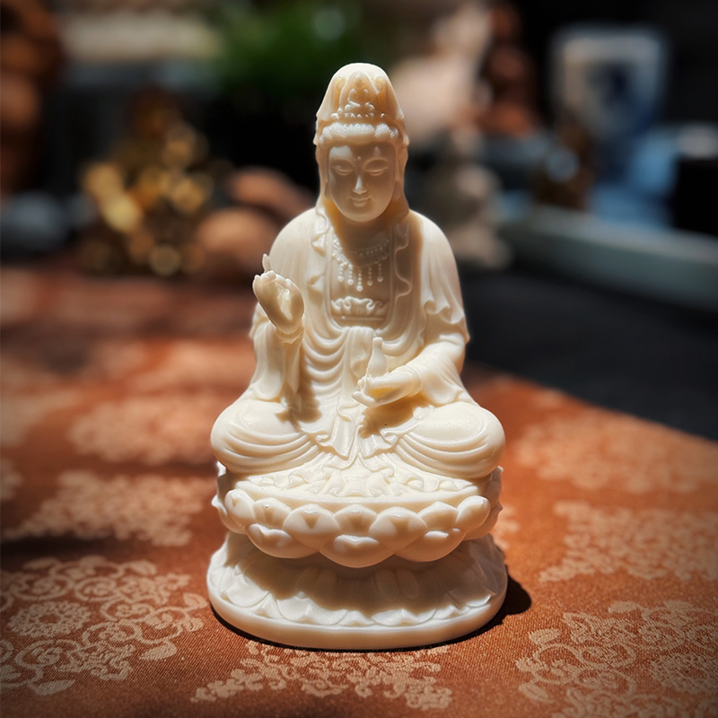 禅意观音中式工艺品茶室内空间桌面装饰品摆设客厅玄关茶宠摆件