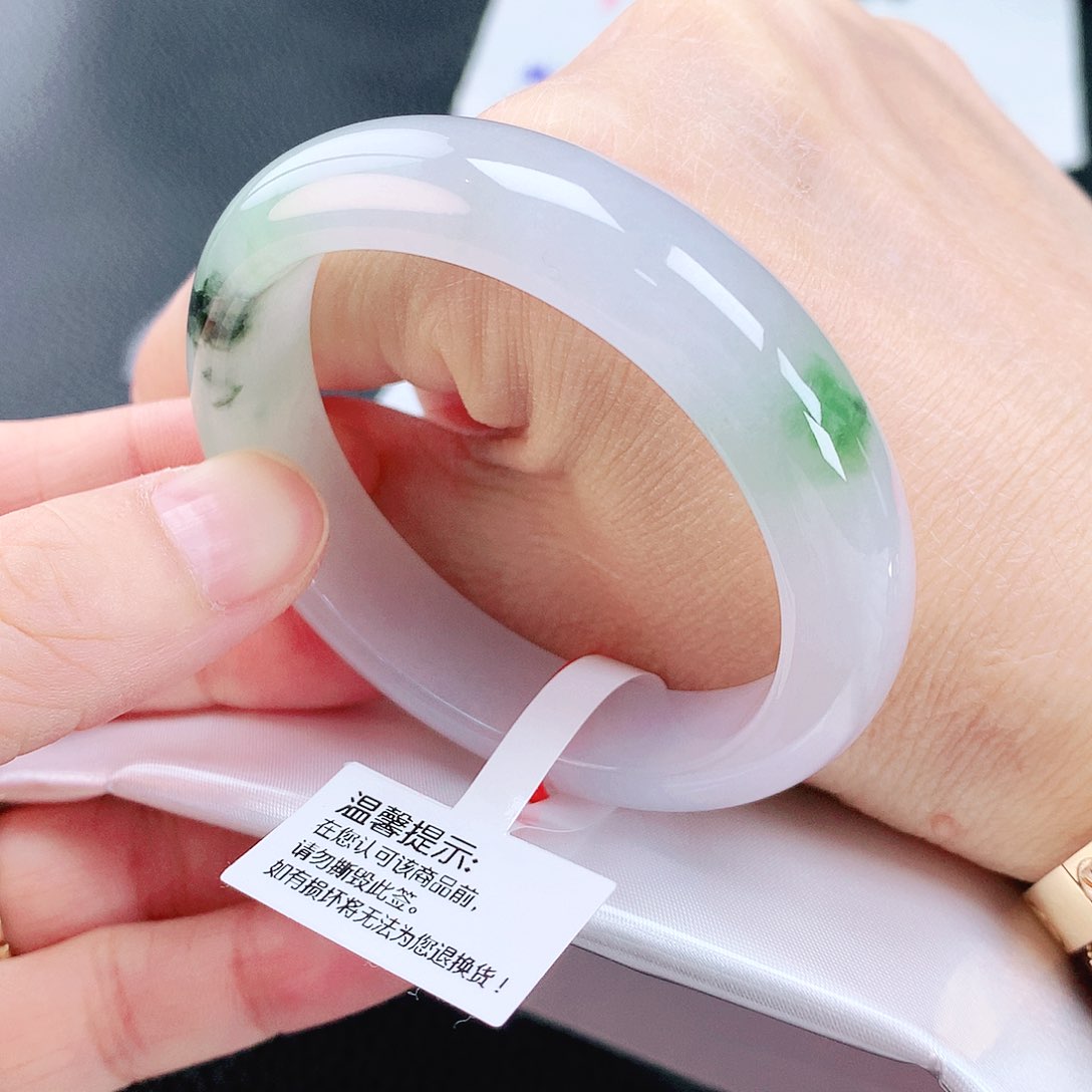 未镶嵌手镯（贵妃镯）翡翠51冰紫绿