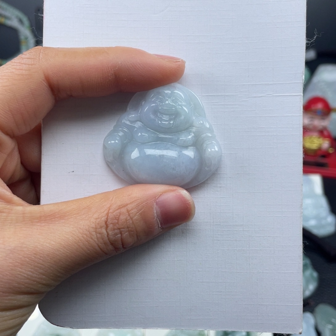 翡翠未镶嵌颈饰佛公