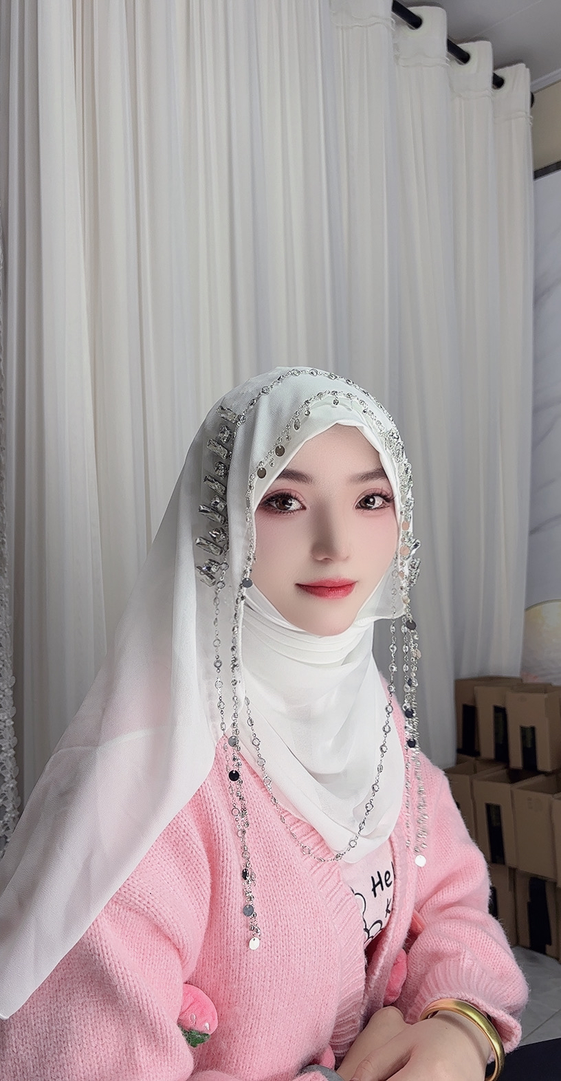 时尚潮流仙女头巾