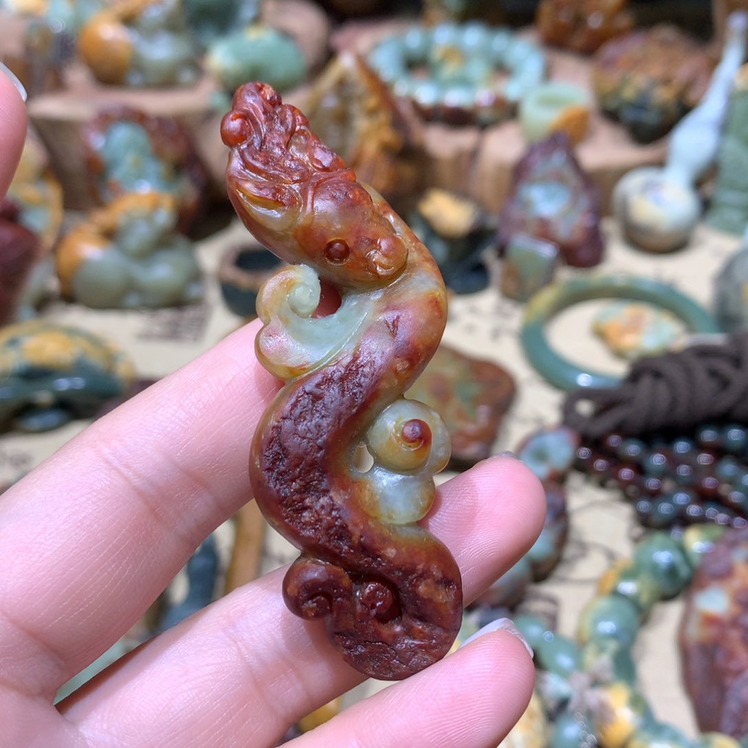 岫岩河磨玉（透闪石质玉）挂件未镶嵌李*森