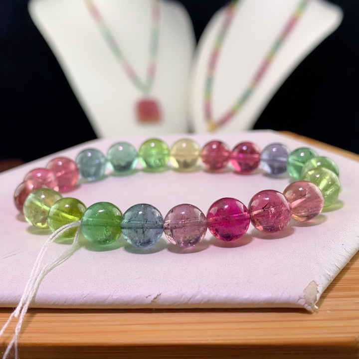 双色碧玺手链未镶嵌