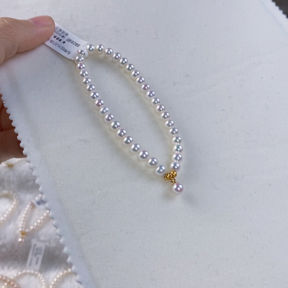 淡水珍珠手绳银S925镶嵌