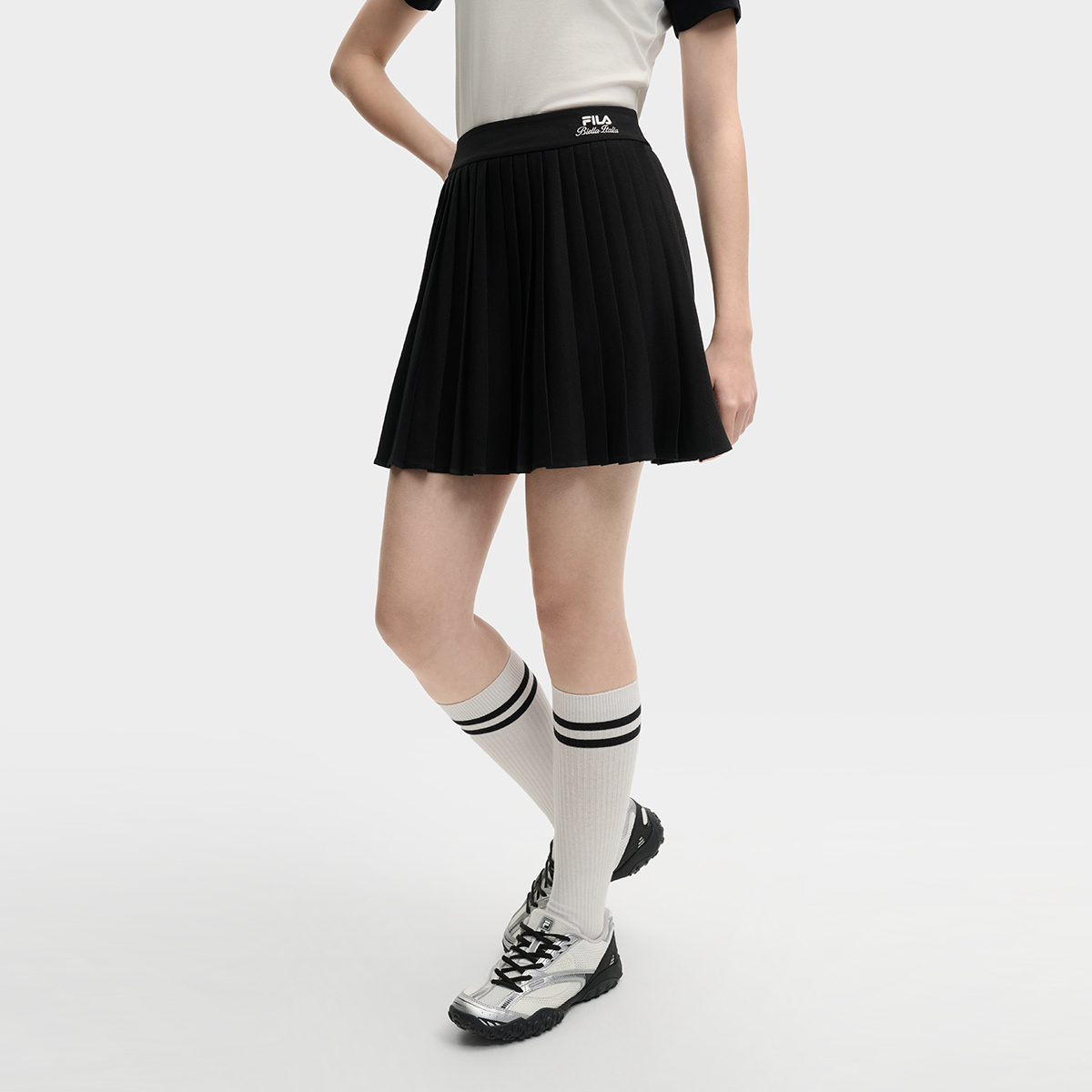 【防走光裙裤】斐乐运动裙时尚夏季百搭高腰百褶裙F11W529318F