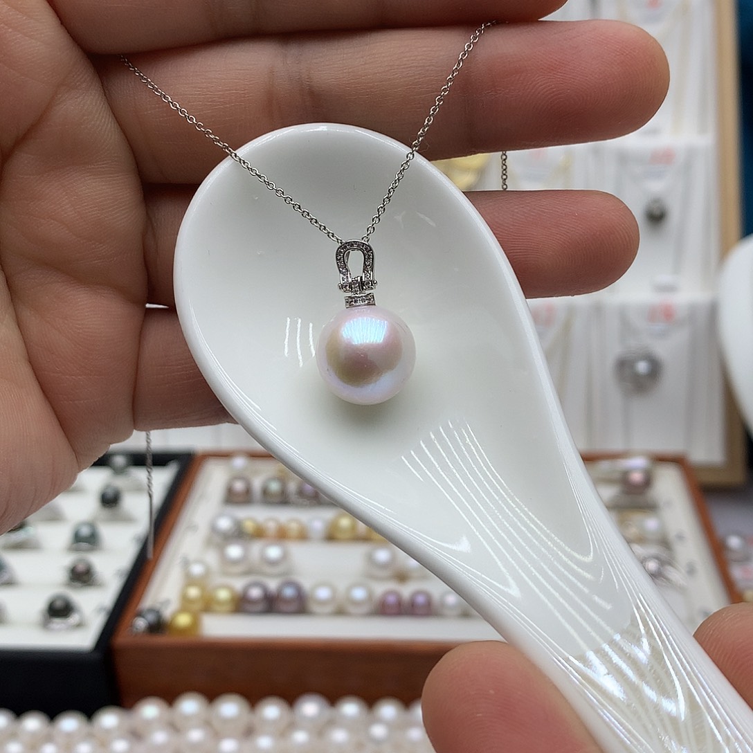 颈饰淡水珍珠银S925镶嵌