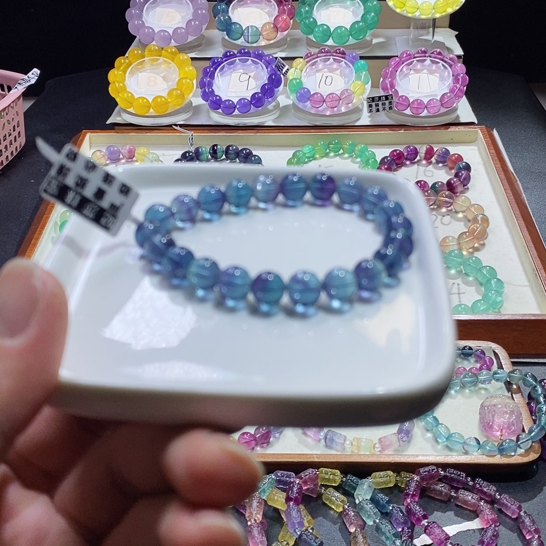 手链水晶未镶嵌鬼蓝色单圈9