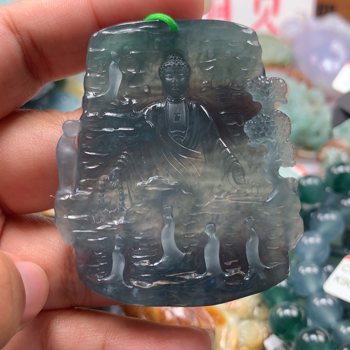 翡翠颈饰未镶嵌保真天然A货翡翠