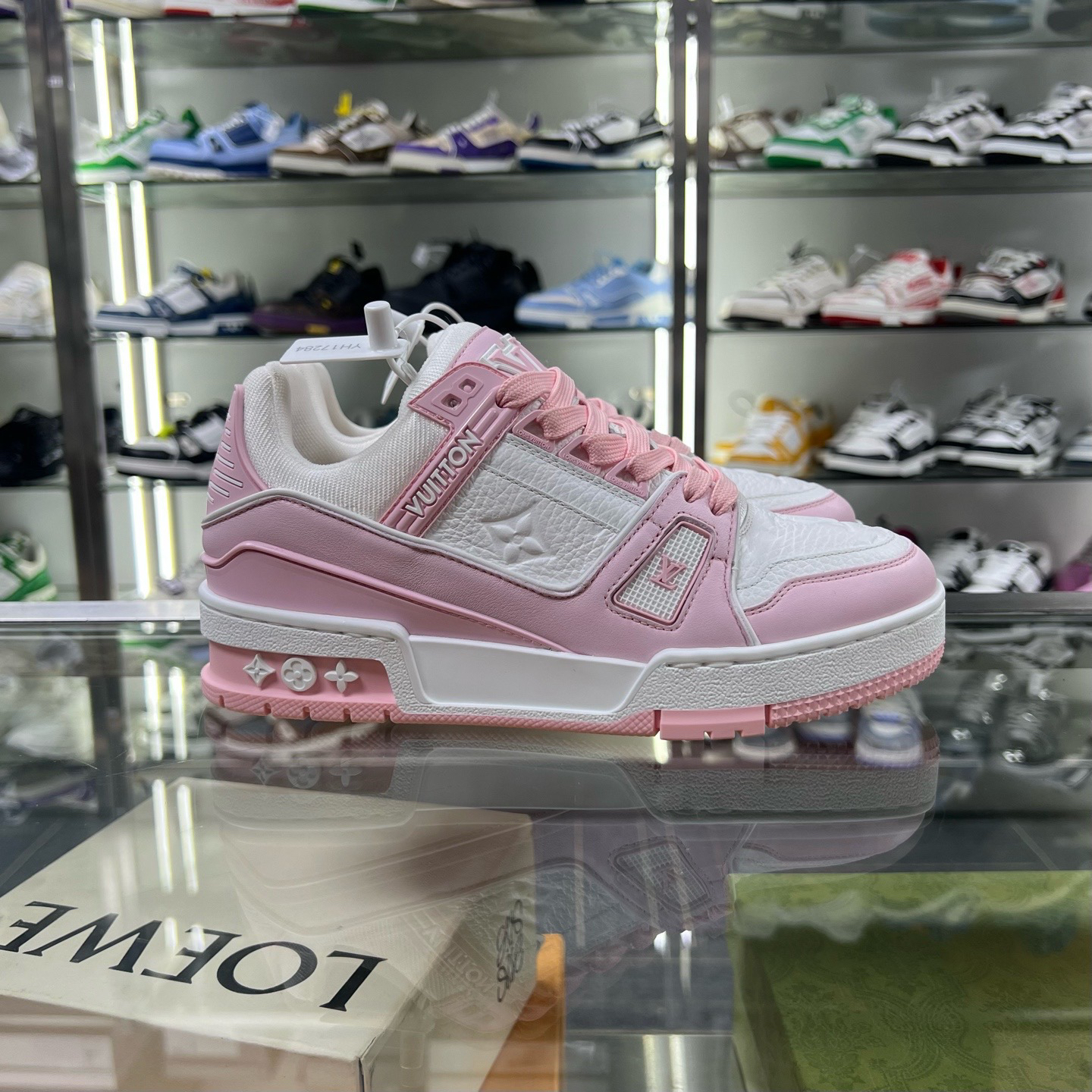 未使用 LouisVuitton/路易威登 TRAINER 白粉 35码 YH17283