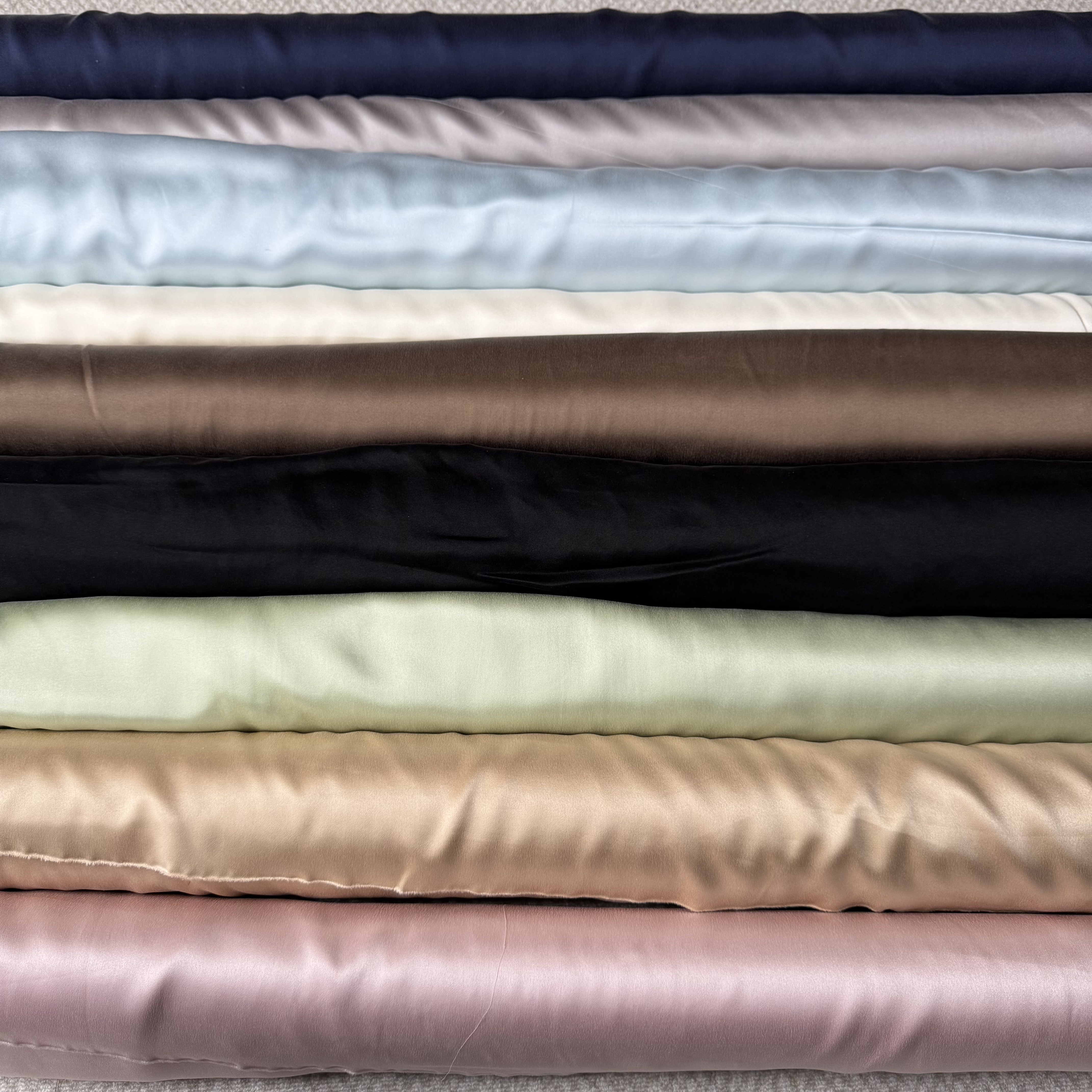 0.1米车砂洗素绉缎100分桑蚕丝140门幅高级丝绸面料