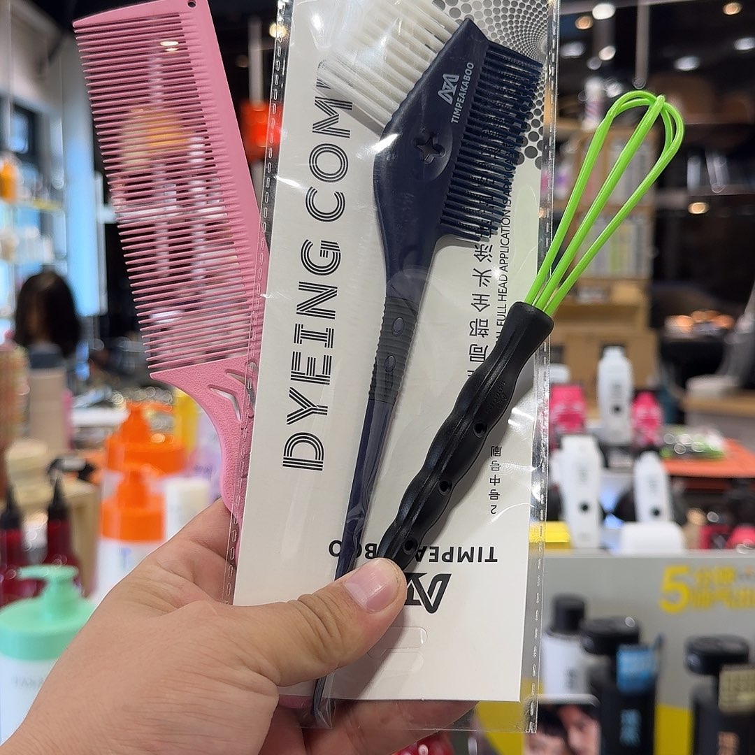 塑料蒂姆搅拌棒刷子平头梳专拍链接