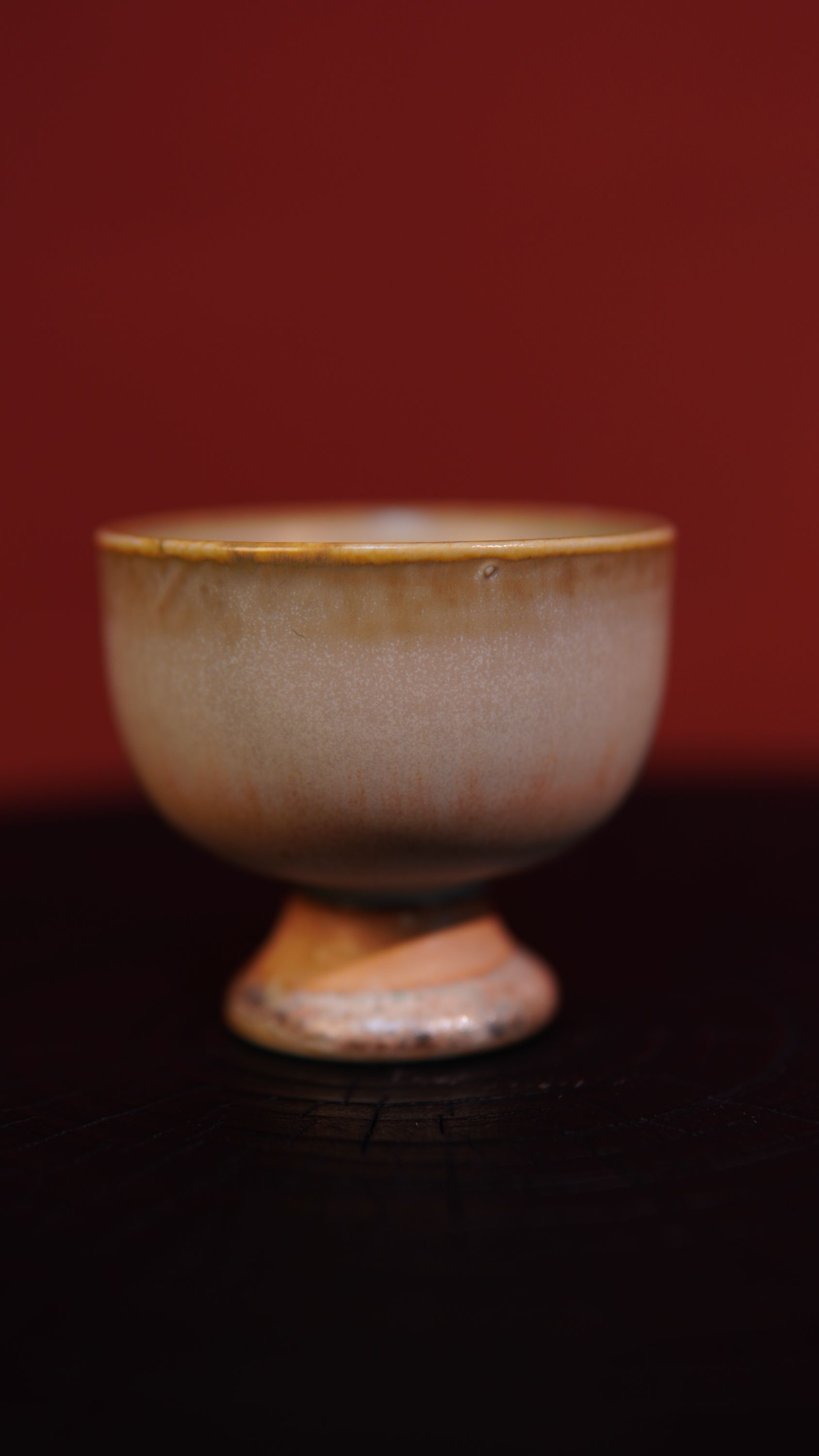 等烟雨颜色釉高脚杯