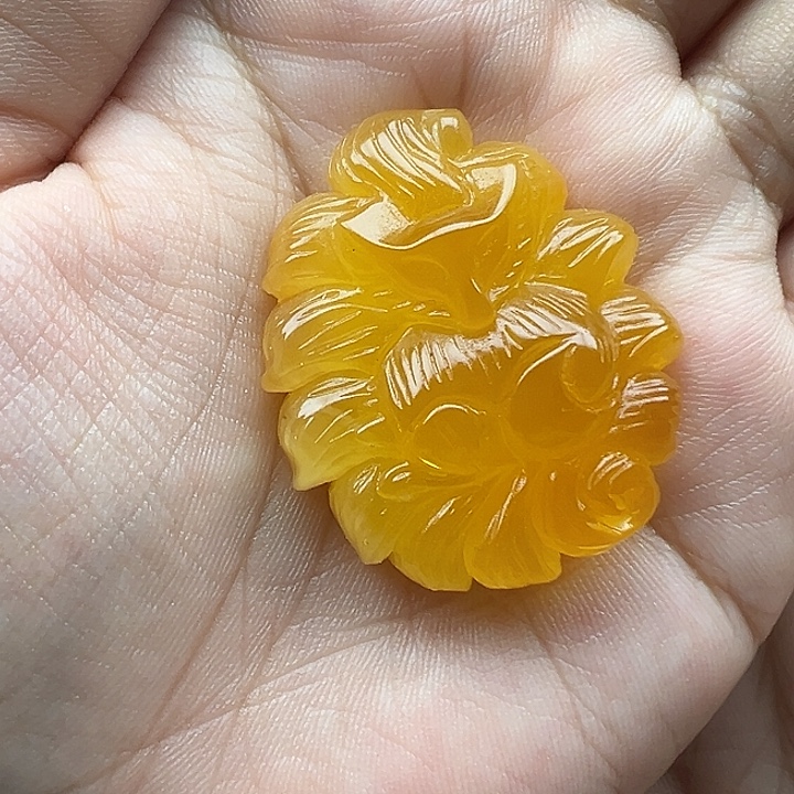 琥珀未镶嵌珠宝奇石凤九吊坠打孔不退换