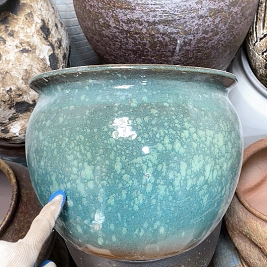 紫砂花盆楼30高度24路雪花