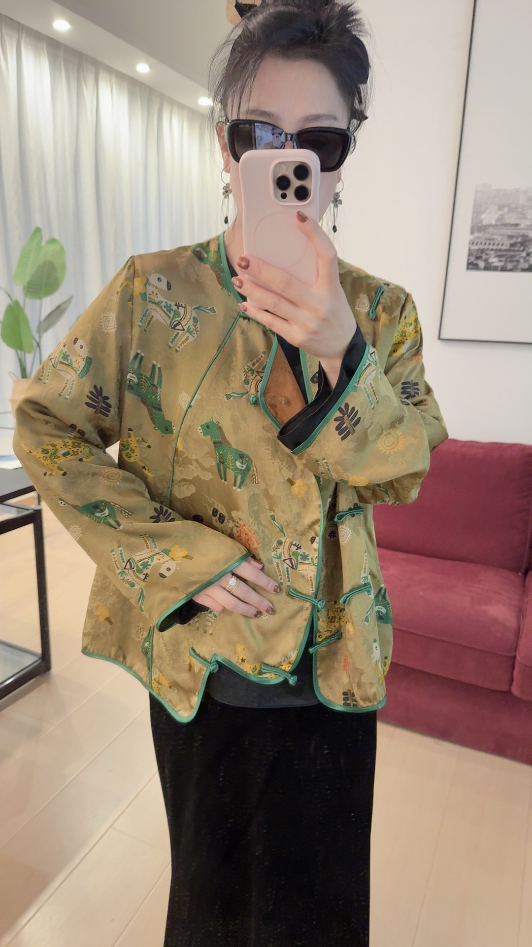 【小胖-小马】新中式国风秋冬季新款网红时尚洋气百搭减龄复古小衫