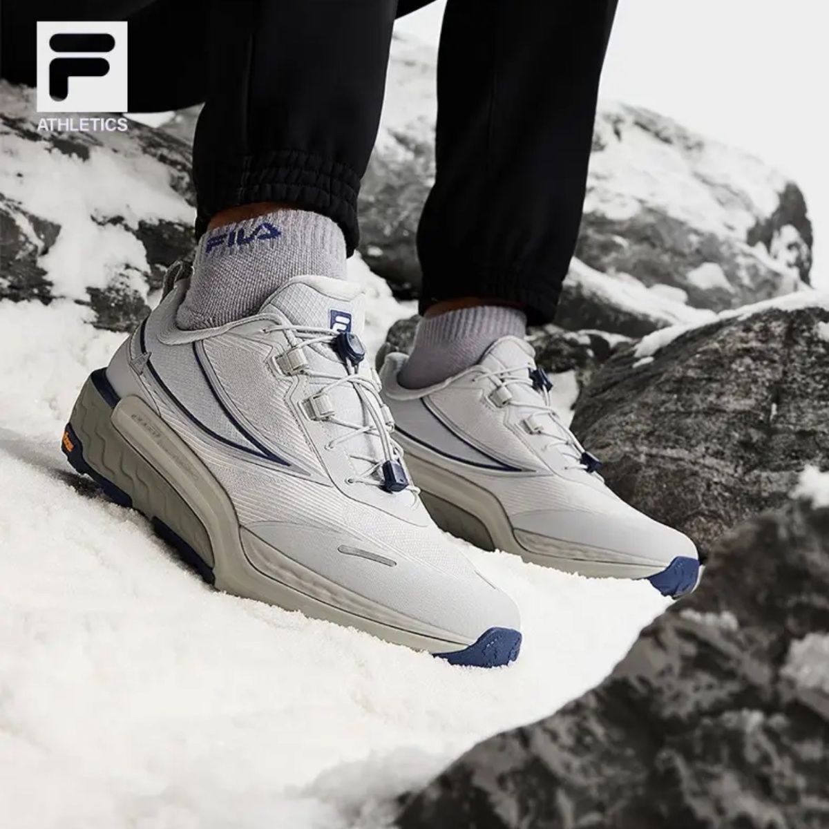 FILA 斐乐男鞋HORIZON 1+户外鞋2025冬季新款眼界1+鞋徒步鞋