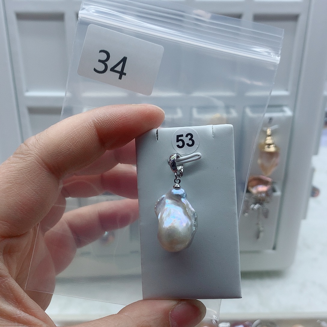 合金淡水珍珠吊坠(不含链)