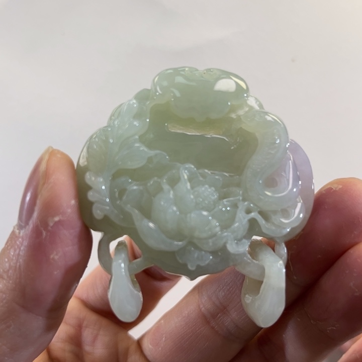 翡翠吊坠(赠链)未镶嵌代编织