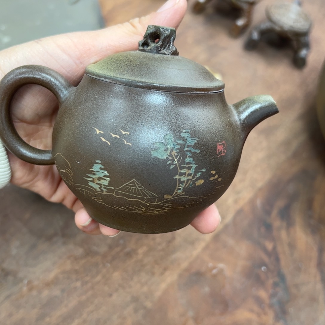 贵台龙窑柴烧茶壶A69Z*