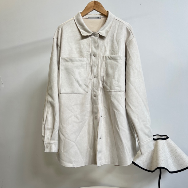 (2件)衬衫长袖时尚简约百搭韩版纯色休闲