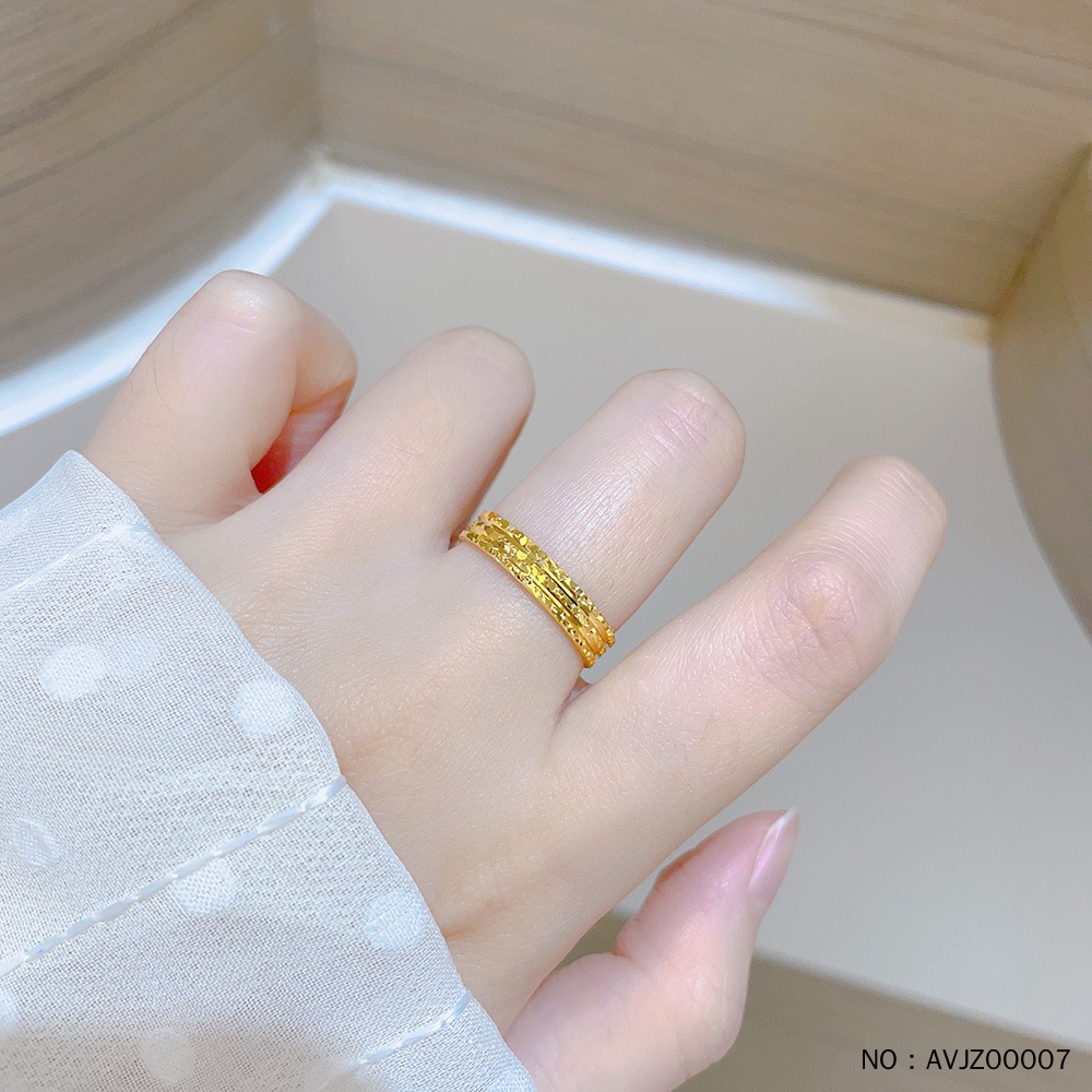 #固口戒指 #碎碎冰【精品】实心条纹圈戒（面宽约3.5-3.9mm)