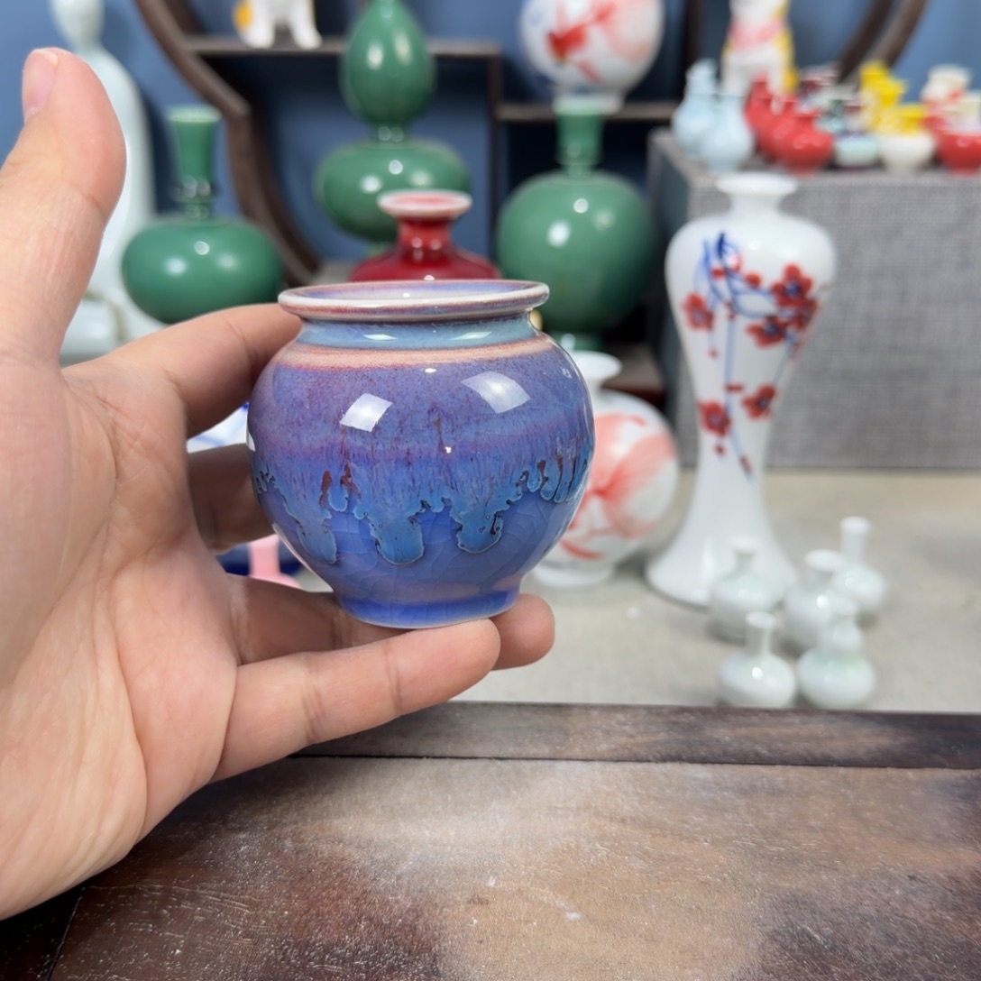 陶瓷手工小花器摆件