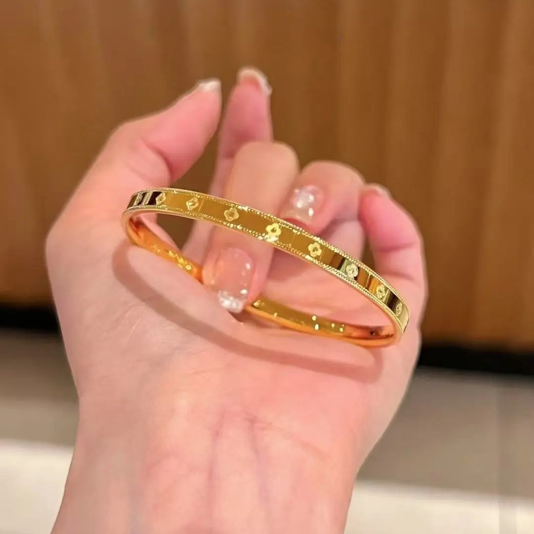  【矿金手作】 四叶草手镯  精工细作