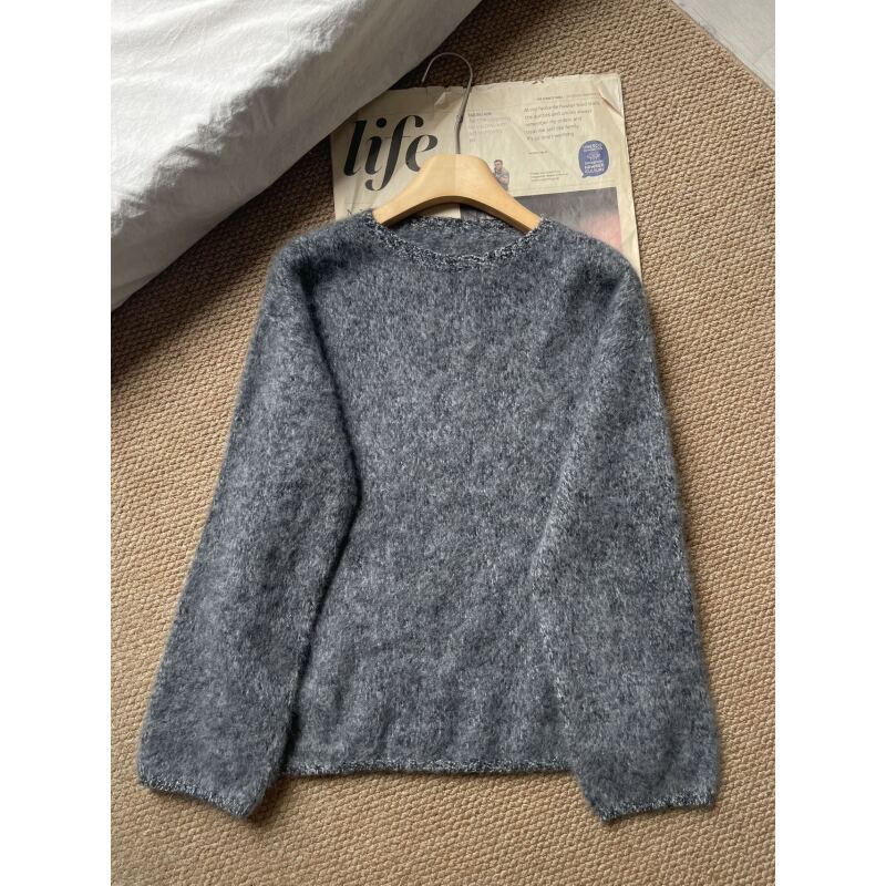 【星星专属】COCOCOZI秋冬慵懒软糯羊绒落肩针织衫253CO524M